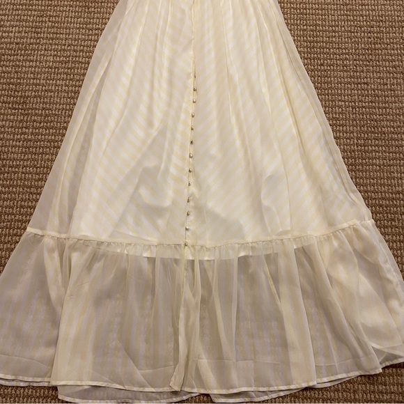 Notes Du Nord Kennedy Maxi Dress Yellow White Stripe 36 Small NWT - Picture 9 of 12